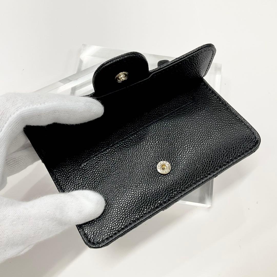 Chanel Caviar Leather CC Logo Coin Case — view 4