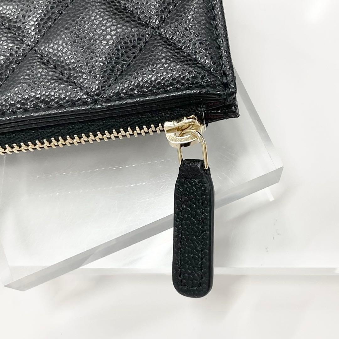 Chanel Caviar Leather CC Logo Coin Case — view 6