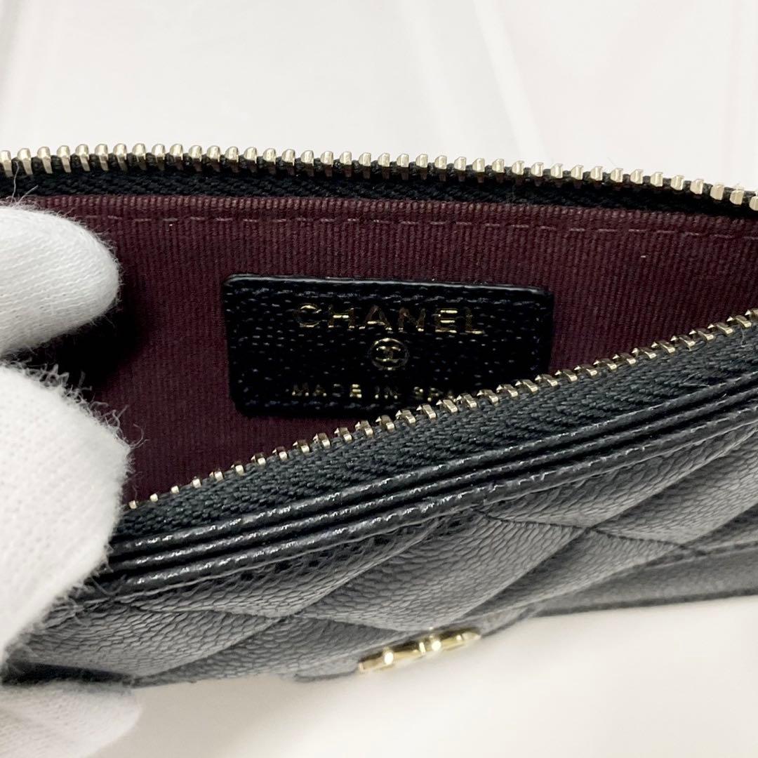 Chanel Caviar Leather CC Logo Coin Case — view 8