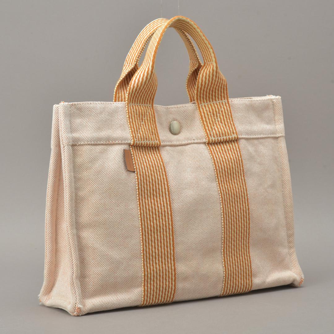Hermes New Fourre Tout PM Handbag Canvas Orange — view 2