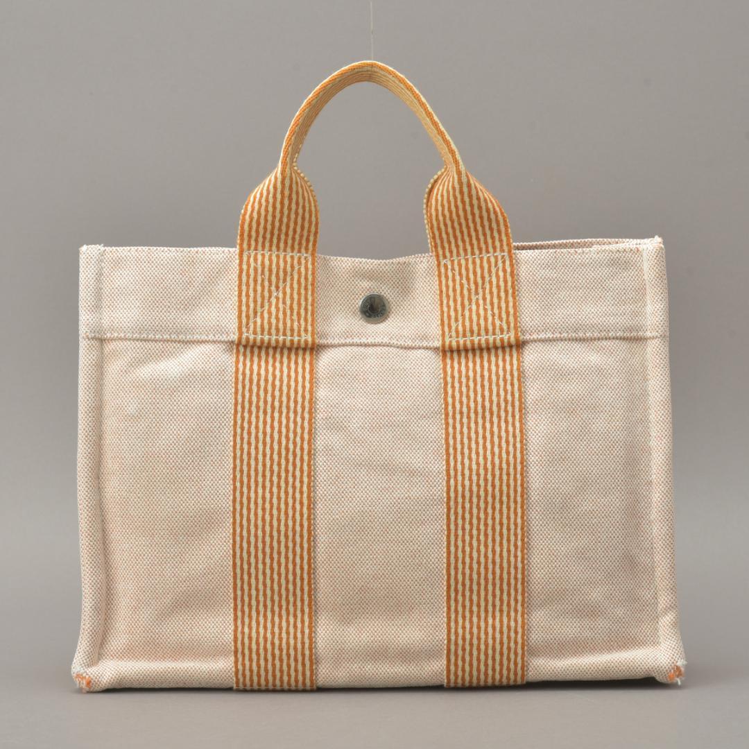 Hermes New Fourre Tout PM Handbag Canvas Orange — view 3