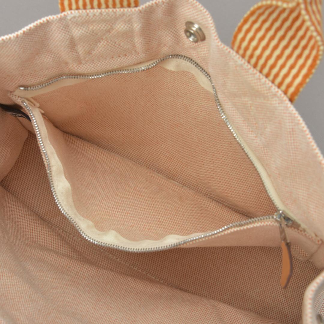Hermes New Fourre Tout PM Handbag Canvas Orange — view 7
