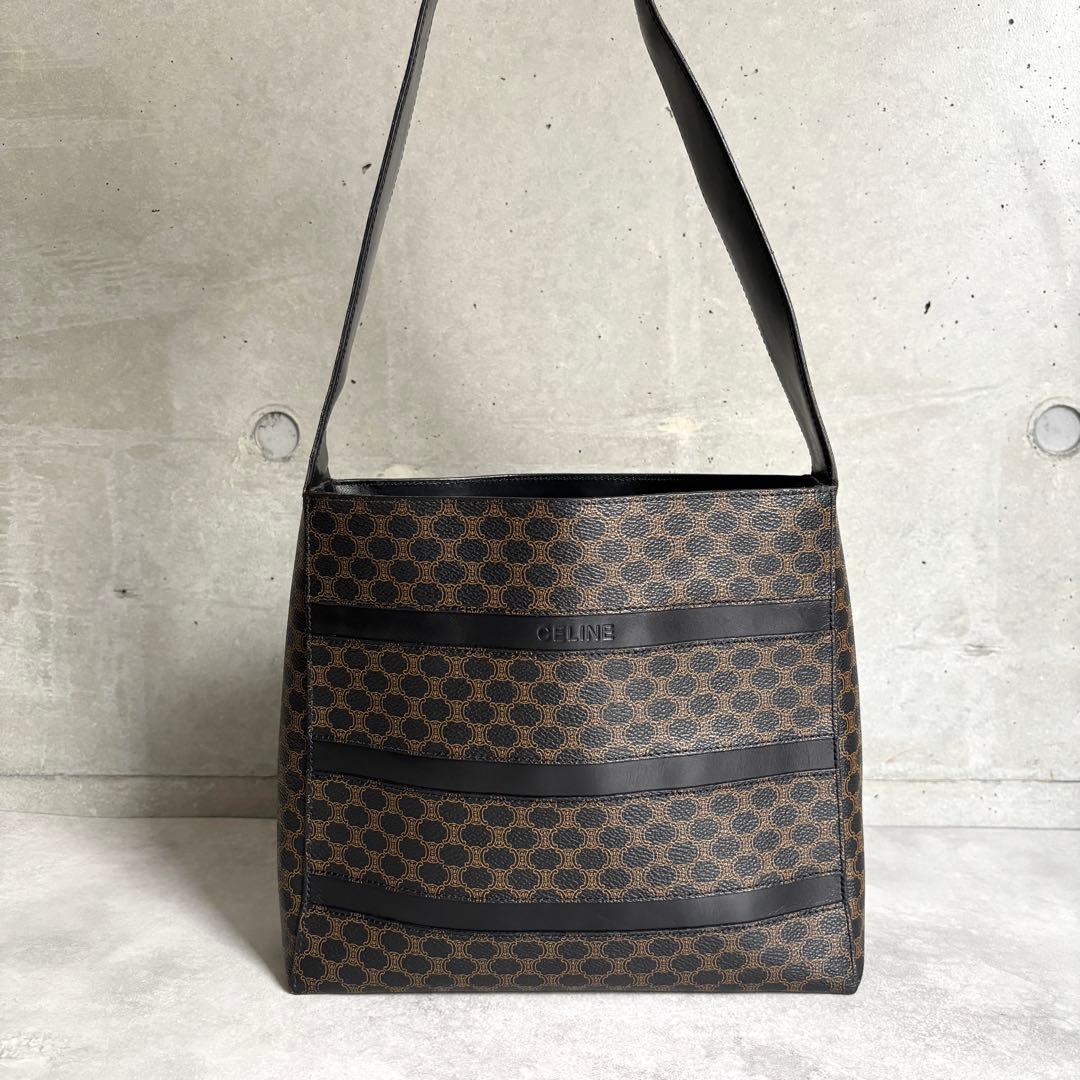 Celine Black Magatum Shoulder Bag Logo — view 3