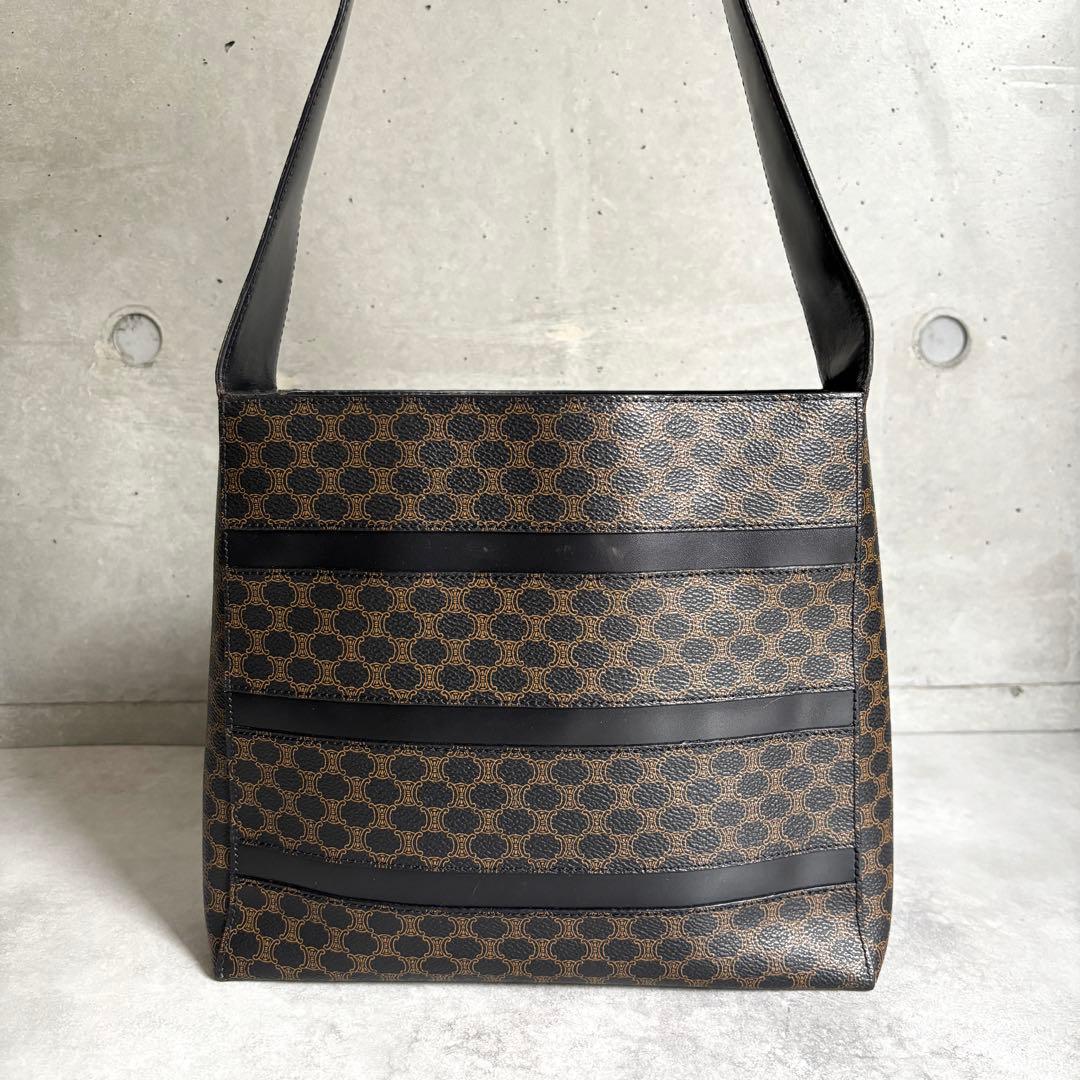 Celine Black Magatum Shoulder Bag Logo — view 4
