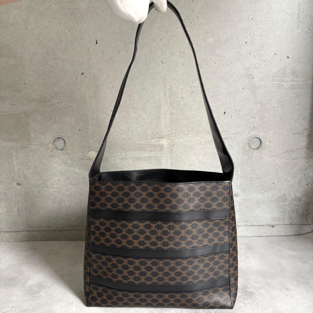 Celine Black Magatum Shoulder Bag Logo — view 7