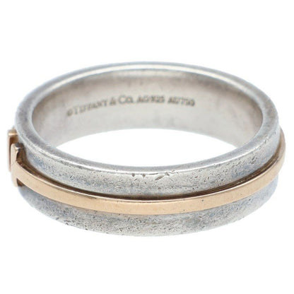 Tiffany & Co T TWO 18K Silver Combination Ring Men's Size 17
