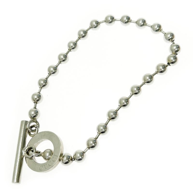 Gucci Silver Ball Chain Toggle Bracelet 16.0g 925 Engraved 365507 Bracelet