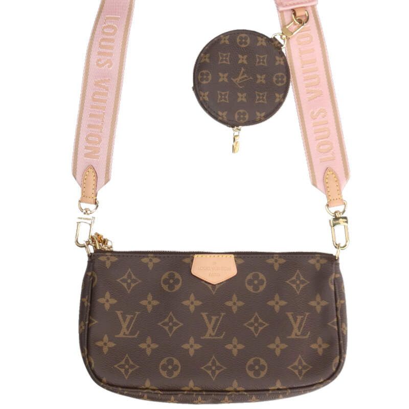 Louis Vuitton M44840 Muluti Pochette Axessoire Monogram Rose Cles Shoulder Bag