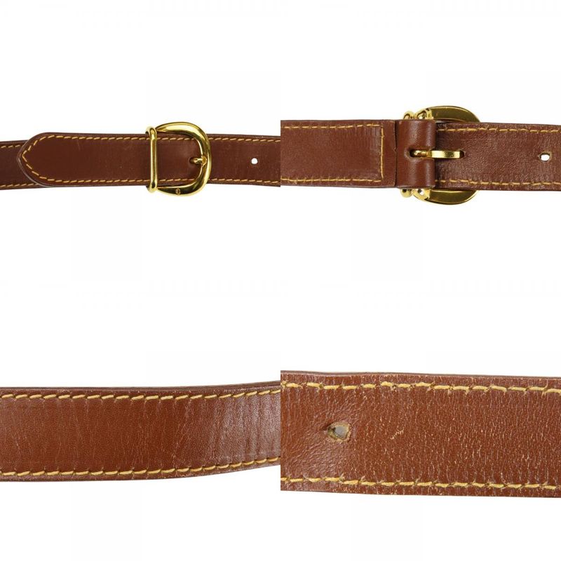 Gucci Shoulder Bag 001.104.0931 Leather Brown Gold Hardware Casual Large