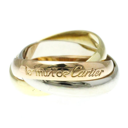 CARTIER Trinity Ring 50 K18YG 18K Yellow Gold White Gold Rose Gold Women's