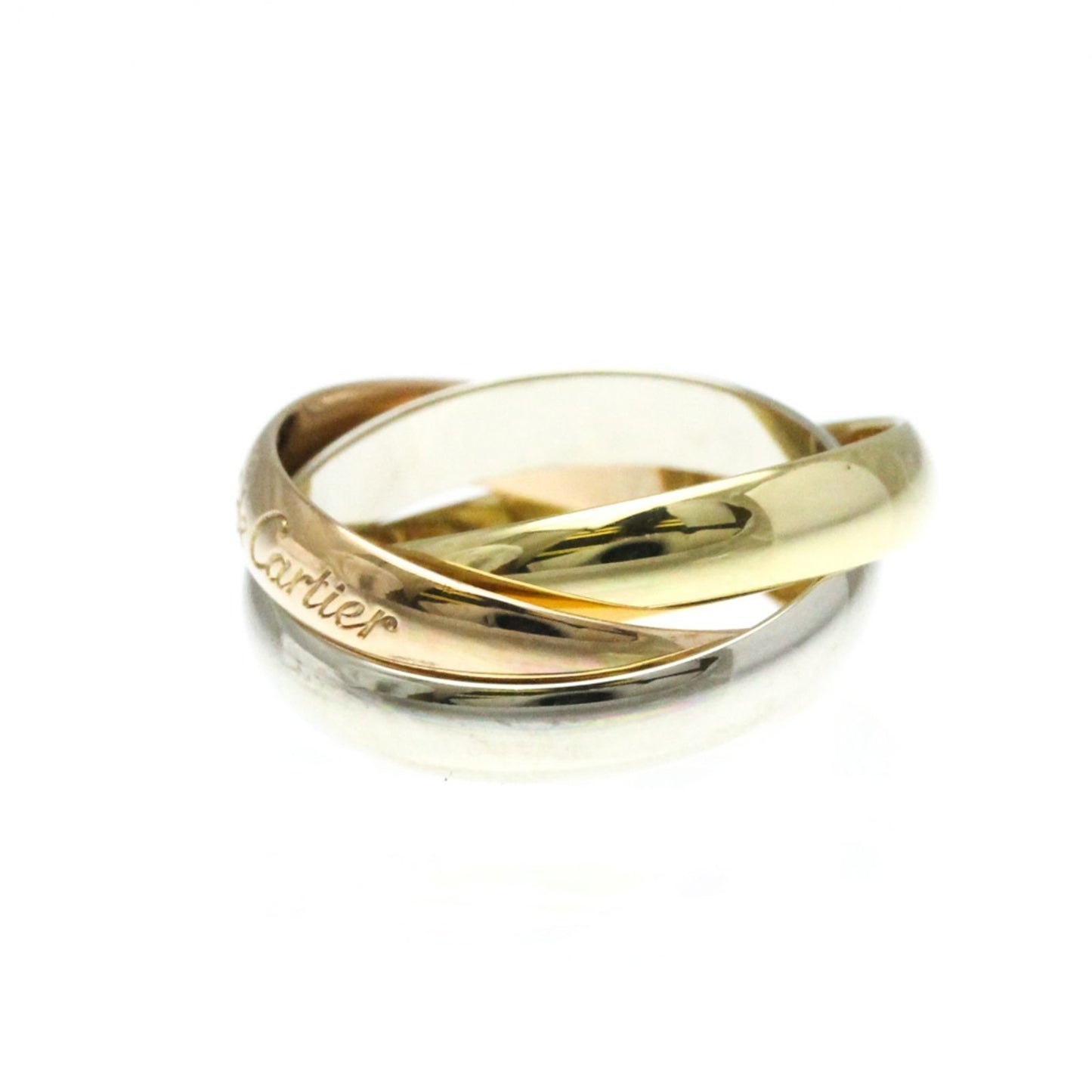 CARTIER Trinity Ring 50 K18YG 18K Yellow Gold White Gold Rose Gold Women's