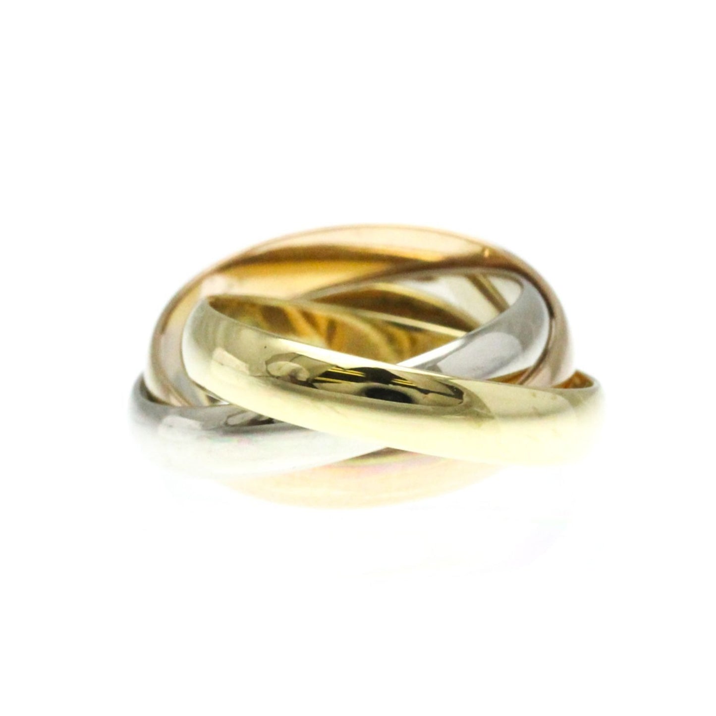 CARTIER Trinity Ring 50 K18YG 18K Yellow Gold White Gold Rose Gold Women's