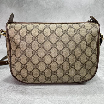 Gucci GG Sherry Line Shoulder Bag Brown Leather — view 3