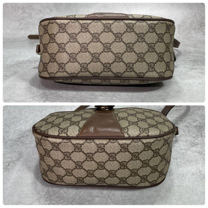 Gucci GG Sherry Line Shoulder Bag Brown Leather — view 8