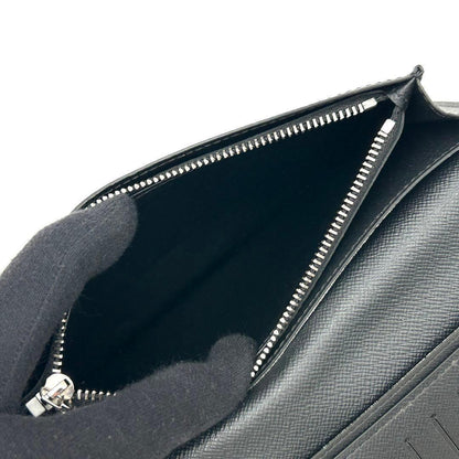 Louis Vuitton Taiga Metallic Portefeuille Brazza Wallet Black — view 4