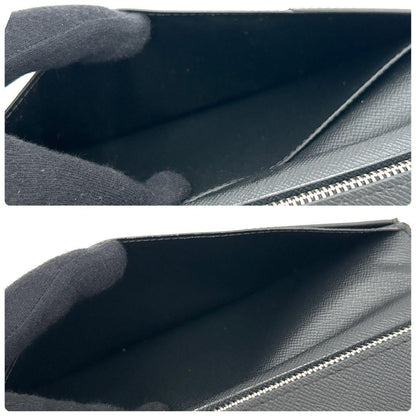Louis Vuitton Taiga Metallic Portefeuille Brazza Wallet Black — view 6