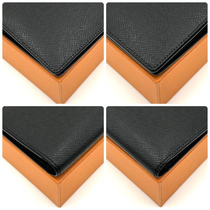 Louis Vuitton Taiga Metallic Portefeuille Brazza Wallet Black — view 9