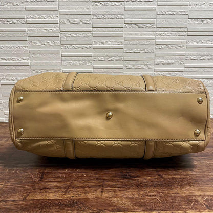 Gucci Guccissima GG Interlocking Hand Bag Boston Beige
