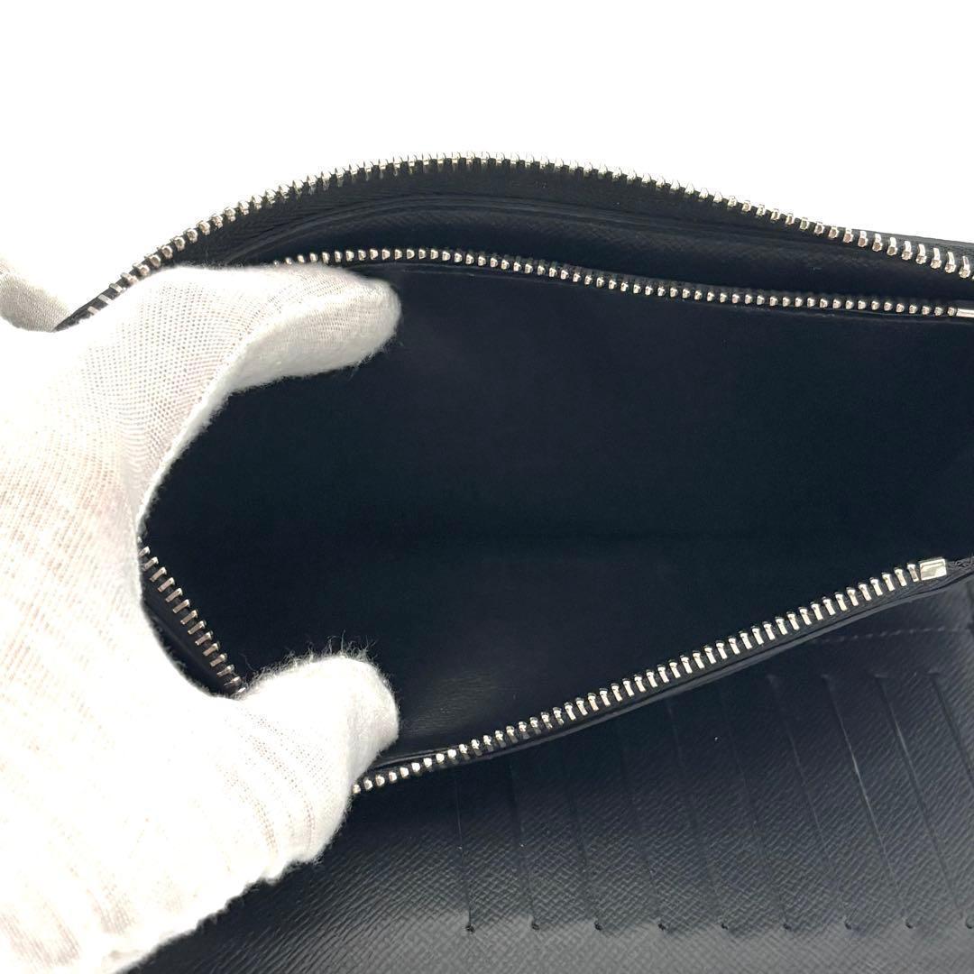 Louis Vuitton Taiga Zippy Wallet Vertical Black — view 4