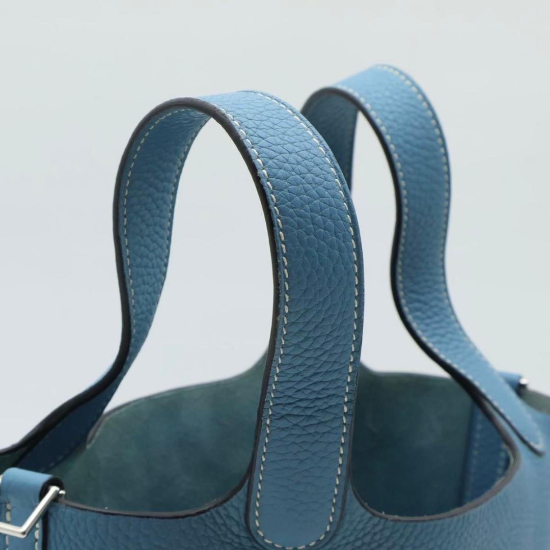 Hermes Picotin PM Blue Gene Taurillon Handbag — view 7