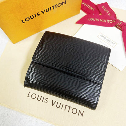 Louis Vuitton Epi Portefeuille Elise W Hook Folding Wallet