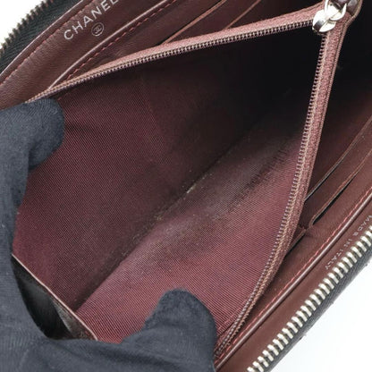 Chanel Quilted Zip Around Wallet Black — view 4