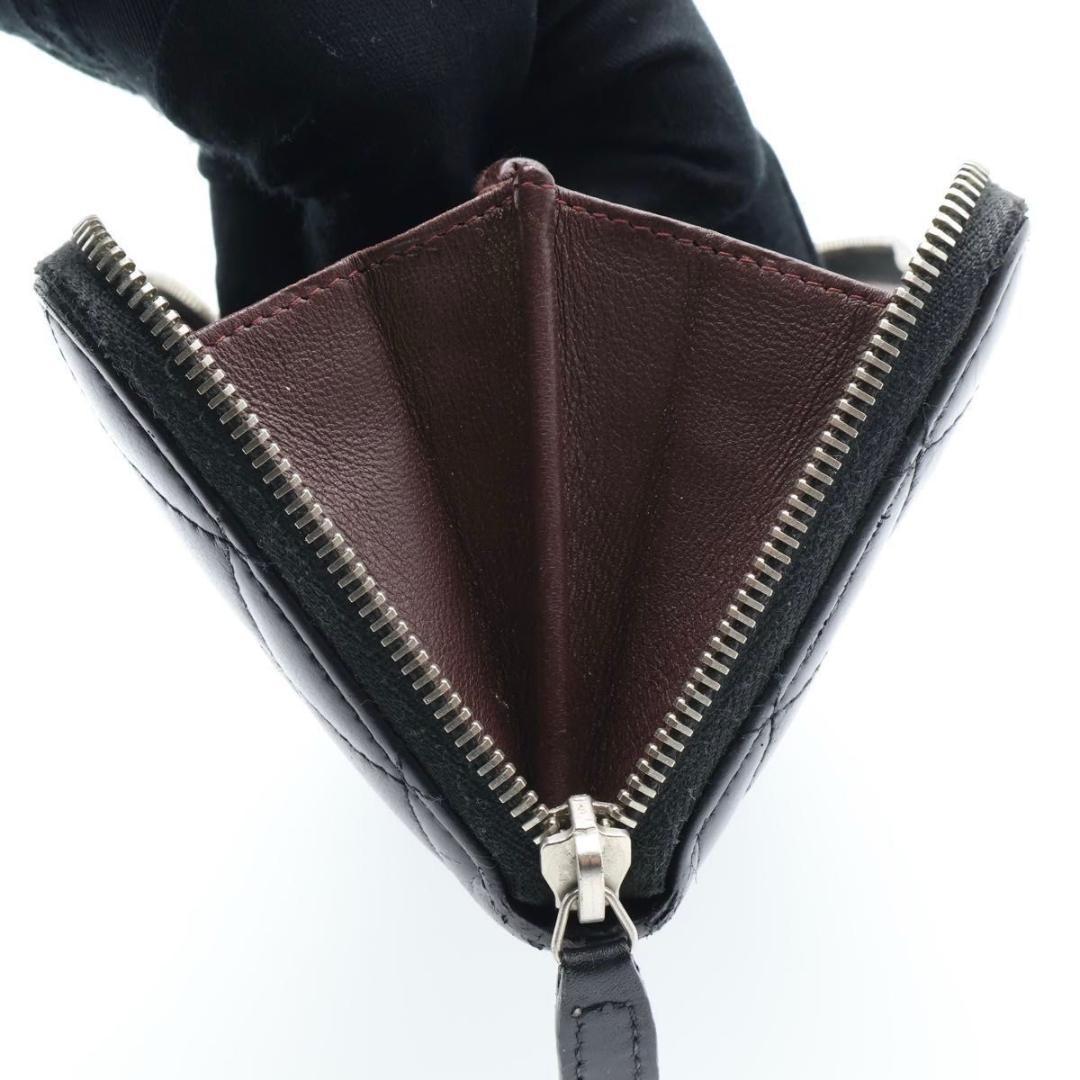 Chanel Quilted Zip Around Wallet Black — view 5
