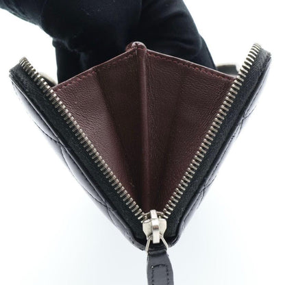 Chanel Quilted Zip Around Wallet Black — view 5