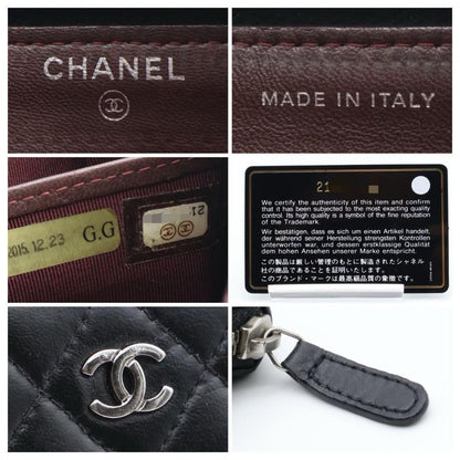 Chanel Quilted Zip Around Wallet Black — view 7