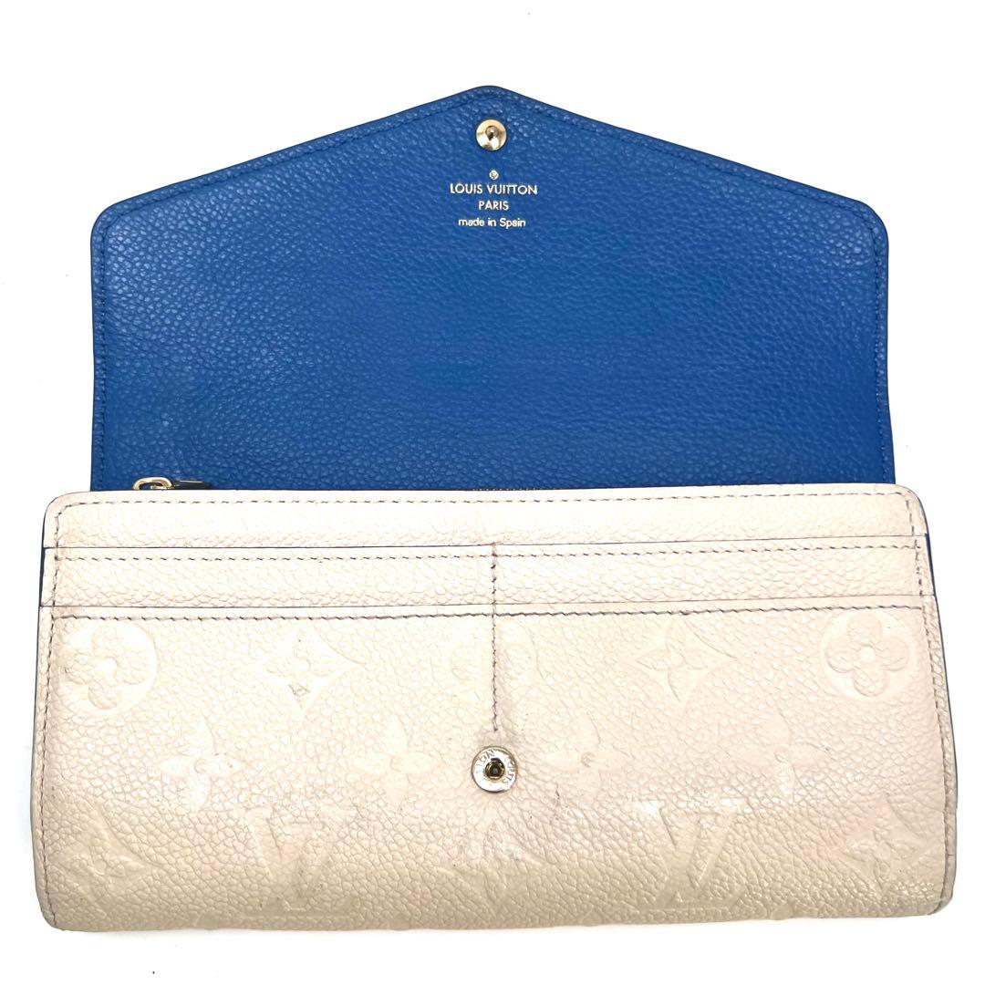 Louis Vuitton Color Empreinte Portefeuille Sarah Blue Jean Wallet — view 2