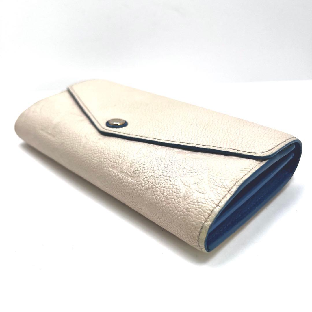 Louis Vuitton Color Empreinte Portefeuille Sarah Blue Jean Wallet — view 6