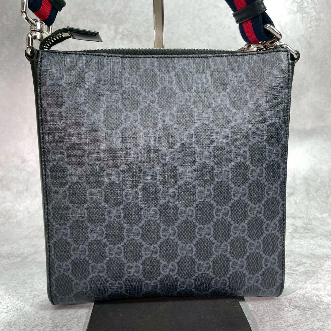 Gucci GG Sherry Line Shoulder Bag Black Leather Logo — view 3