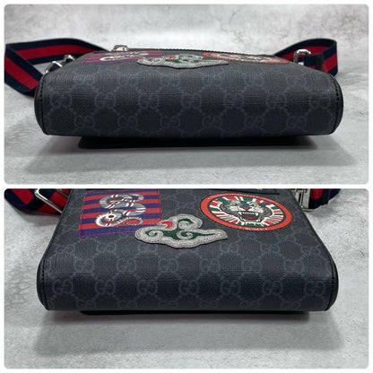 Gucci GG Sherry Line Shoulder Bag Black Leather Logo — view 8