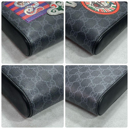 Gucci GG Sherry Line Shoulder Bag Black Leather Logo — view 9