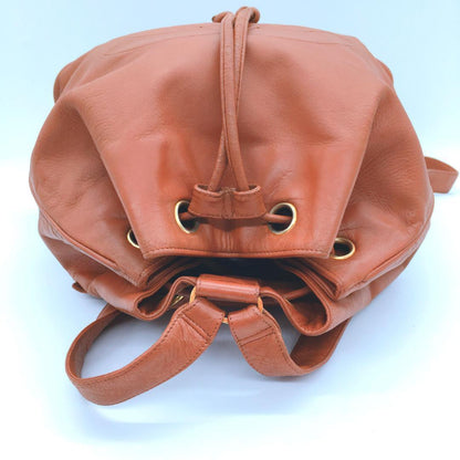 Chanel Big CC Logo Drawstring Backpack Leather