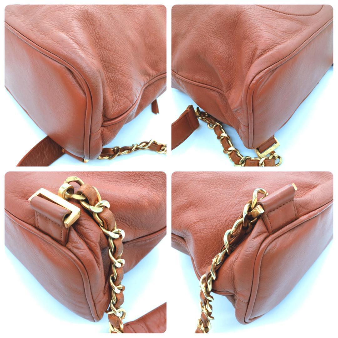 Chanel Big CC Logo Drawstring Backpack Leather