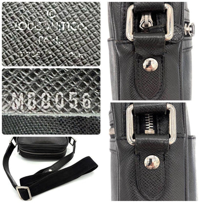 Louis Vuitton Taiga Dimitri Shoulder Bag Ardoise Black — view 9