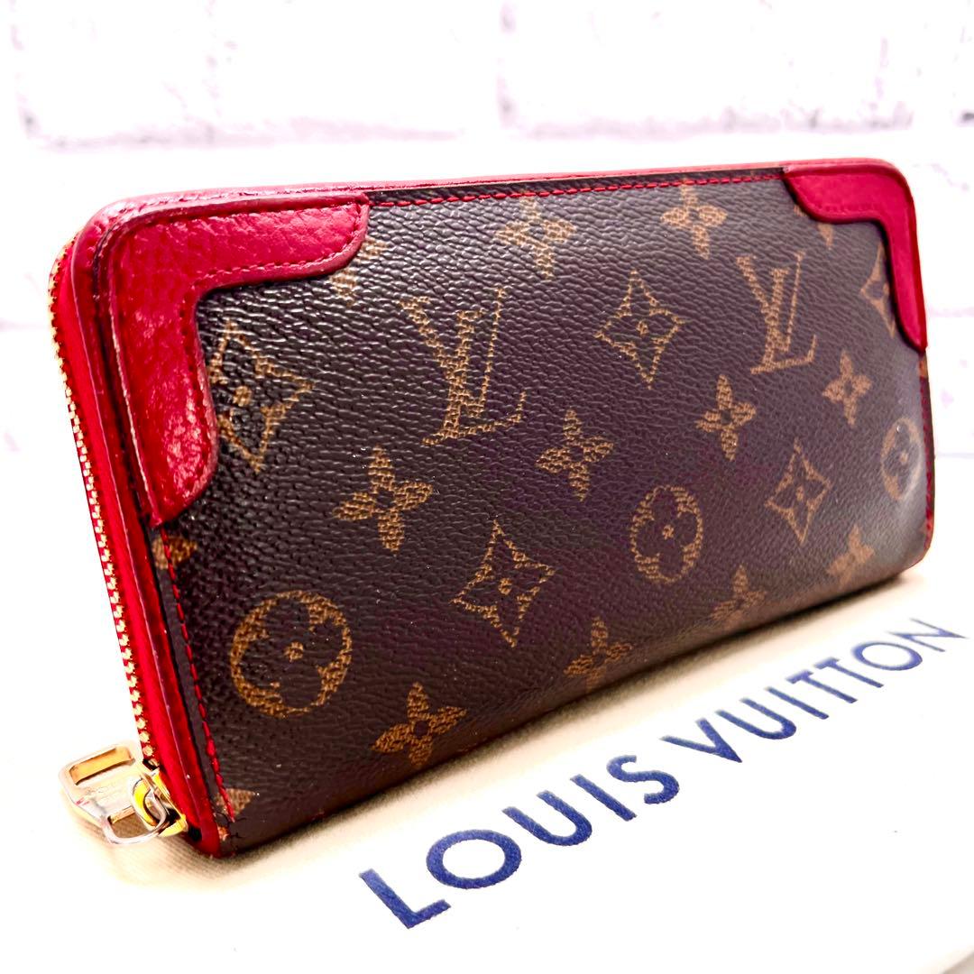 Louis Vuitton Retiro Monogram Zippy Wallet Cerise