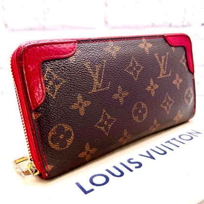 Louis Vuitton Retiro Monogram Zippy Wallet Cerise