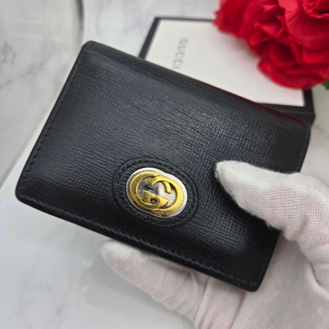 Gucci Bifold Wallet Marina GG Leather Black — view 3