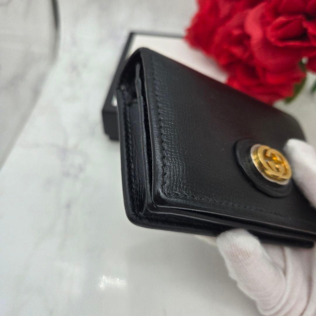 Gucci Bifold Wallet Marina GG Leather Black — view 5