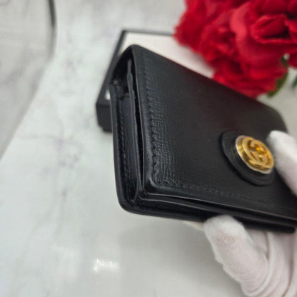 Gucci Bifold Wallet Marina GG Leather Black — view 5