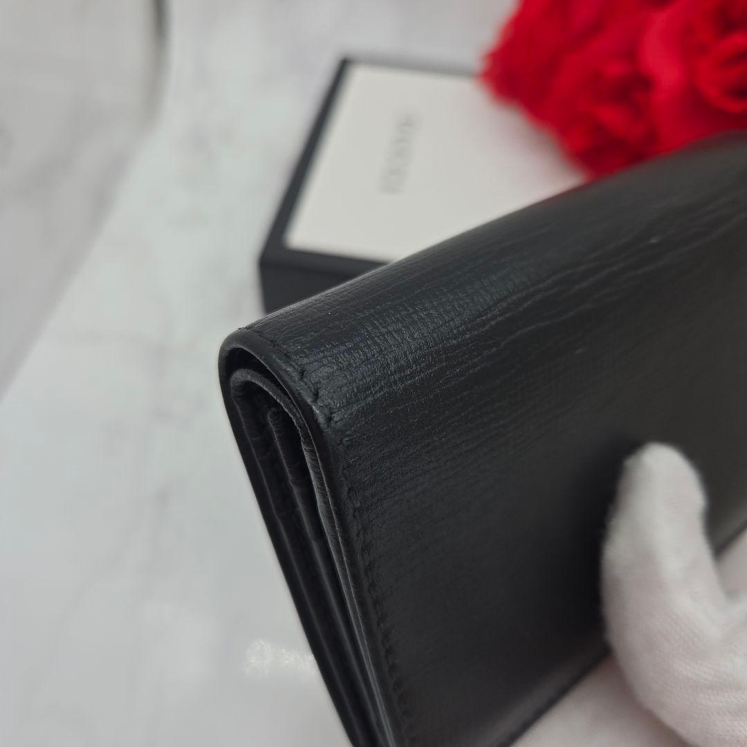 Gucci Bifold Wallet Marina GG Leather Black — view 6