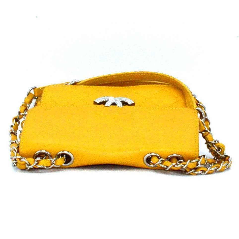 Chanel Half Coco Quilted Caviar Leather Chain Shoulder Bag