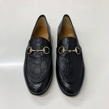 Gucci Horsebit Logo Leather Loafers Black — view 2
