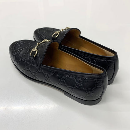 Gucci Horsebit Logo Leather Loafers Black — view 4