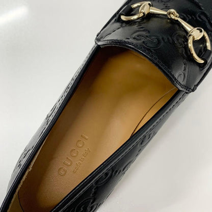 Gucci Horsebit Logo Leather Loafers Black — view 7