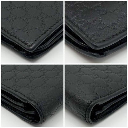 Gucci Micro Guccissima GG Bifold Wallet Black Leather — view 5