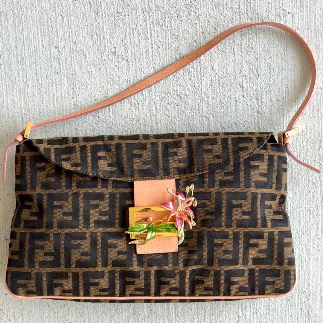 Fendi Baguette Shoulder Bag Zucca Pattern