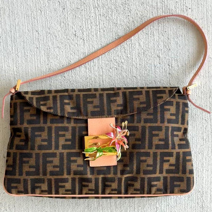 Fendi Baguette Shoulder Bag Zucca Pattern